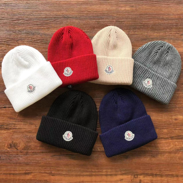 Moncler Ribbed Logo Knit Beanie